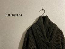 ◯ イタリア製 BALENCIAGA ショールカラー ケーブル ニット / バレンシアガ ウール セーター ブラウン 茶 34 Ladies #Sirchive_画像1