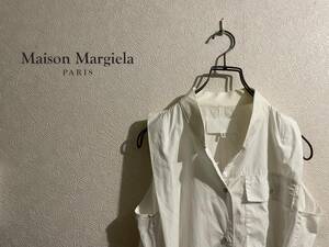 ◯ イタリア製 Maison Martin Margiela 1 スタンドカラー ノースリーブ シャツ / メゾン マルタン マルジェラ 白 36 Ladies #Sirchive