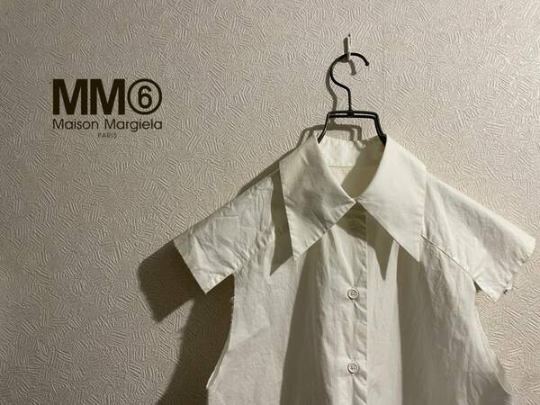 ◯ イタリア製 Maison Martin Margiela MM6 ロング ショルダー ノースリーブ シャツ / メゾン マルタン マルジェラ 白 36 Ladies #Sirchive