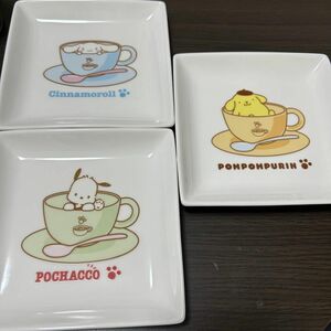 サンリオ　 小皿 食器 プレート　ポムポムプリン　ポチャッコ　シナモン