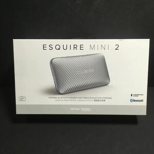 新品　harmankardon　ウルトラスリム&ポータブルBluetoothスピーカー　ESQUIRE Mini2　シルバー　簡易スピーカーフォンに！　定価=15268円