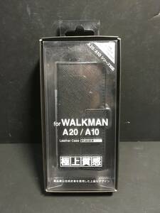 新品・送込み　ステイヤーSONY WALKMAN　NW-A20 / A10シリーズ用　手帳型カバー　ST-CW15ALBK　ブラック　保護フィルム付き　定価=2280円