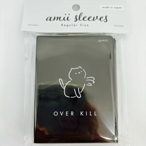 新品未開封　amii. スリーブ　おーばーきる　くろ　黒　BLACK 大人気完売品　猫パンチ　デッキシールド　遊戯王　デュエマ