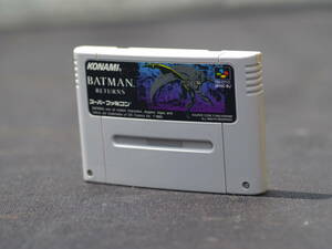 M10855 BATMAN RETURNS バットマン リターンズ KONAMI エタノールで端子清掃 動作テストOK スーパーファミコンSFCゆうメール180円 (0605)