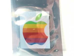 Macbook Air Macbook Pro 2018年以降用 アップル レインボーステッカー 透明シール レトロアップル Apple Macintosh ロゴ