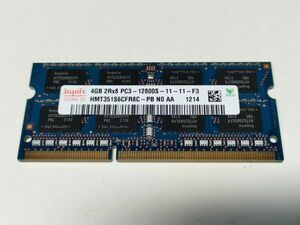 【動作確認済み】hynix DDR3 4GB×1 PC3-12800S SO-DIMM HMT351S6CFR8C【1214】