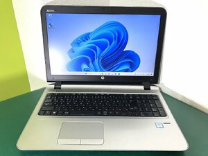 【埼玉発送】【動作確認済】HP / HP ProBook 450 G3 / Intel(R) Core(TM) i5-6200U CPU@2.30GHz 2.40GHz / 8GB / HDD500GB / Windows11Pro