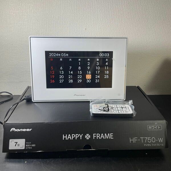 Pioneerパイオニア 7型デジタルフォトフレーム HAPPY FRAME HF-T750-W ホワイト 