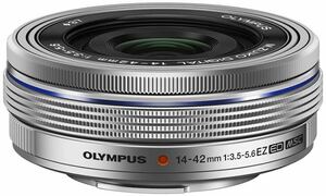 新品 OLYMPUS オリンパス M.ZUIKO DIGITAL ED 14-42mm F3.5-5.6 EZ シルバー 電動式パンケーキズームレンズ 