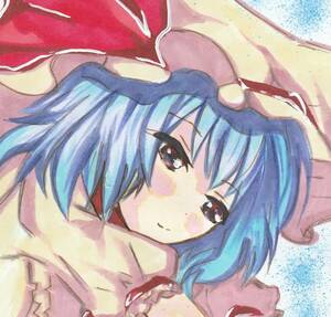 Art hand Auction Рисованная иллюстрация Touhou Remilia Scarlet 140 A4, Комиксы, Аниме товары, Рисованная иллюстрация