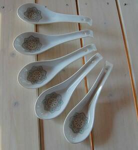  china spoon / Chinese milk vetch 5ps.@blue/ porcelain made rkr002