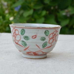 Art hand Auction Tasse à thé/peinture rouge peinte à la main/1 pièce yu042, Ustensiles à thé, tasse à thé, Un seul article
