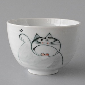 Art hand Auction Чаша для кота Кодонбури, нарисованная вручную do006, Посуда, Японская посуда, Миска для риса