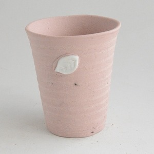 フリーカップ１個/ピンク/１枚の木の葉 cu026