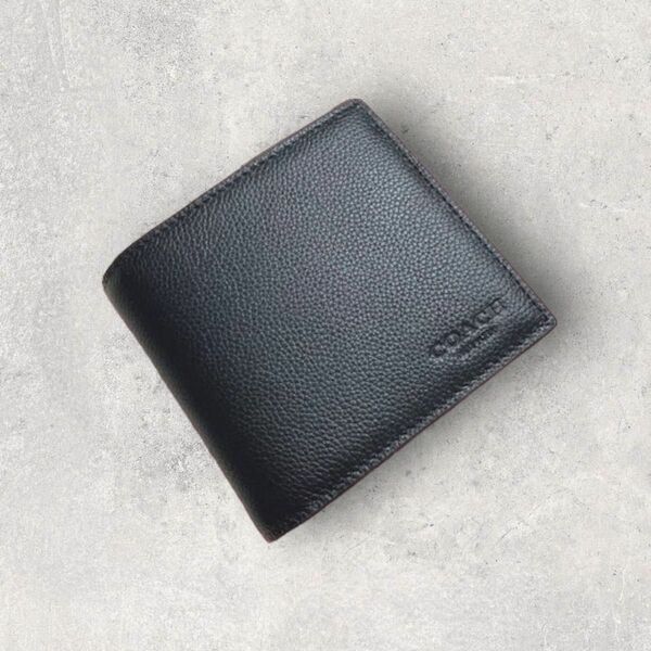 【新品・未使用】　コーチ　折財布　ブラック　メンズ