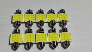 T10×31 24V LED 10個セット ホワイト 室内灯 ルームランプ 角マーカー 桜マーカー 星マーカー デコトラ /t31