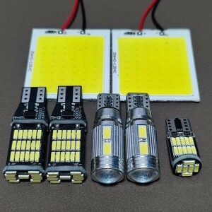 爆光！ ルークス ML21S T10 LED COBパネル ルームランプ ポジション ナンバー灯 バックランプ 7個セット ホワイト 日産 /45/10/26/c48