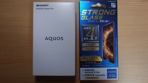 AQUOS　sense4 lite SH-RM15　ブラック　(楽天)　ELECOM　新品　ガラスフィルム