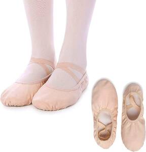  free shipping ballet shoes ballet supplies child adult ballet shoes canvas made pointe shoe Spirit sole beginner practice for pink 2 pairs set 
