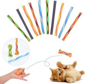  free shipping cat toy springs 10 piece set 5 color spring tube bow ns toy spring toy ... cat playing for pet toy new goods 