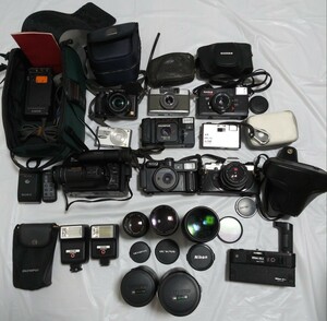  camera lens set sale Nikon OLYMPUS Konica LUMIX other Manufacturers sama . operation not yet verification junk 