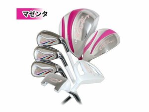 ■女性■AEROTECH 10カラー マゼンタ ７本■L■クラブセット■キャディバッグなし■新品■1円～