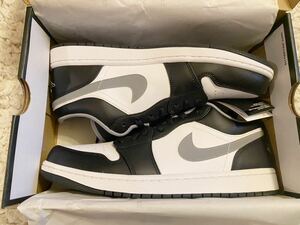 [1 иен старт ]Nike Air Jordan 1 Low Grey/Black 28.5cm US 10.5 Nike воздушный Jordan 1 low серый / черный новый товар чёрный бирка pre цена 