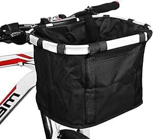 YYBC bicycle basket front removed possibility folding pouch type bicycle basket removable type waterproof withstand load 10KG pet shopping commuting 