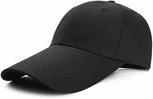 [ハベリィ] ロング ブリム キャップ 日除け 帽子 野球 帽 無地 ベースボール 紫外線 対策 メン