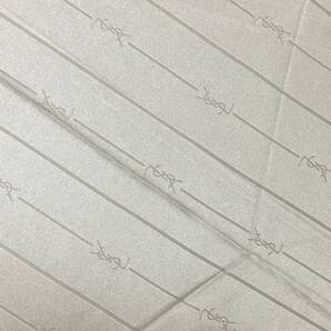 UNY10/89 未使用 タグ付き イブサンローラン/YVES SAINT LAURENT 折り畳み傘 折りたたみ傘 ベージュ 雨傘 YSL ロゴ柄 保管品 の画像6