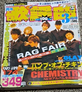 月刊　歌謡曲　ゲッカヨ　2003 3月号 未清掃　音楽雑誌　平成