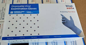 * No-brand vinyl gloves M size 100 sheets entering ×10 box 1000 pieces set 