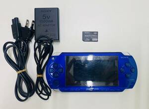 Y simple operation verification ending PSP-1000 body metallic blue memory stick 2GB attached 