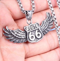 大人気 早い者勝ち！新販売 ROUTE66刻印 メンズ ペンダントトップ ネックレス メッキ 復古 アクセサリー チェーンなし _画像4