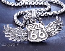 大人気 早い者勝ち！新販売 ROUTE66刻印 メンズ ペンダントトップ ネックレス メッキ 復古 アクセサリー チェーンなし _画像5