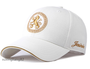 新作 刺繍 野球帽 メンズ キャスケット帽子 紳士 アウトドア 男女兼用 サイズ調節可 白色
