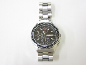 5D169NZ◎SEIKO CHRONOGRAPH 100M 7T92-0CF0 セイコー クロノグラフ メンズ 腕時計 稼働品 ベルト難あり◎中古