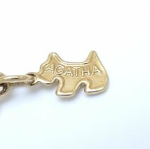 AGATHA アガタ ネックレス キュービックジルコニア GP ゴールドメッキ /291808【中古】_画像6