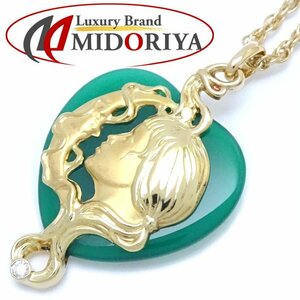 Carrera y Carrera カレライカレラ ネックレス カルセドニー ダイヤモンド 女性モチーフ K18YG イエローゴールド/291772【中古】