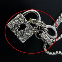 SWAROVSKI スワロフスキー キー ネックレス クリスタル 鍵モチーフ ロック＆キー シルバーメッキ/291820【中古】_画像6