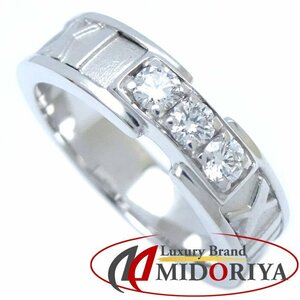 TIFFANY&Co. ティファニー アトラス リング 指輪 3Pダイヤモンド 9号 K18WG ホワイトゴールド/291855【中古】