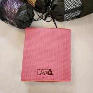 LAVA 新品ヨガラグ　ヨガタオル　ホットヨガ対応　ローズピンク