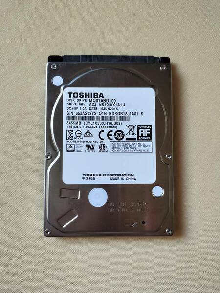 SONY ソニー製 nasne ナスネ 交換用HDD（ハードディスク） 1TB ほぼ新品