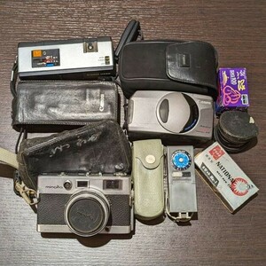 #16083 【カメラおまとめ】 フィルムカメラ 3点 Canon Luna 110ED Minolta ALS ＆ 他数点 ジャンク品 現状品