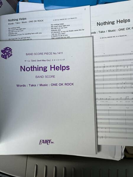 ONE　OK　ROCK　NothingHelps　新品古本未使用値引品ON16980-2-1
