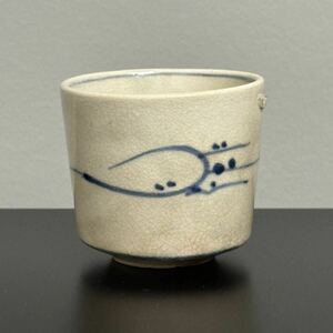  life body. like Tang . writing. soba sake cup futoshi white hand inspection ) soba sake cup sake cup guinomi sake cup and bottle Edo blue and white ceramics old Imari Seto Mino ..