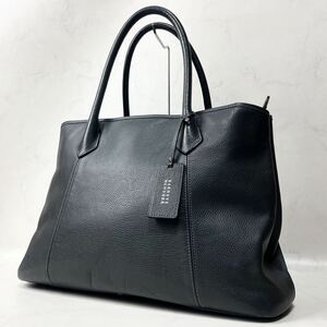 [ limited goods ] BARNEYS NEWYORK Barneys New York original leather wrinkle leather leather men's business bag tote bag charcoal gray A4 storage possible 