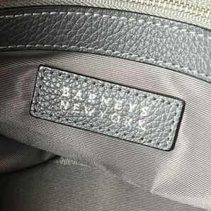 【限定品】 BARNEYS NEWYORK バーニーズ ニューヨーク 本革 シボ革 レザー メンズ ビジネスバッグ トートバッグ チャコールグレー A4収納可の画像7