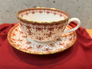 SPODE スポード カップ＆ソーサー FLEUR DE LYS RED フルール ド リス レッド 未使用品