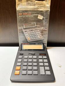  calculator count machine Showa Retro BIG display 12 digits dual power electrification verification settled 